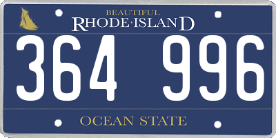 RI license plate 364996