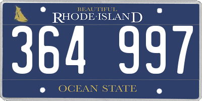 RI license plate 364997