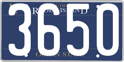 RI license plate 3650