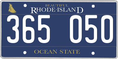 RI license plate 365050