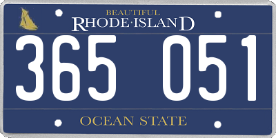 RI license plate 365051