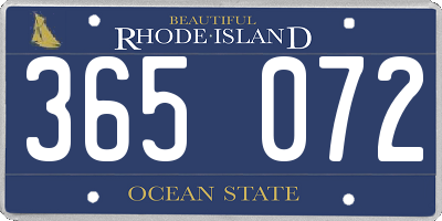 RI license plate 365072