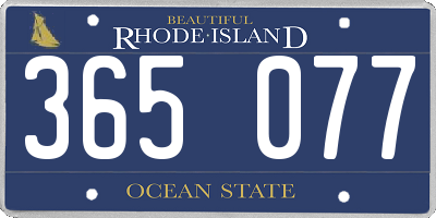 RI license plate 365077
