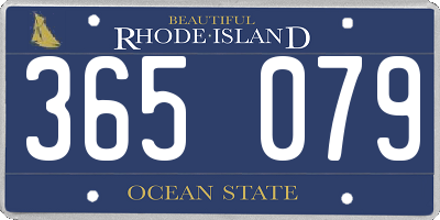 RI license plate 365079