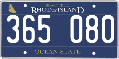 RI license plate 365080