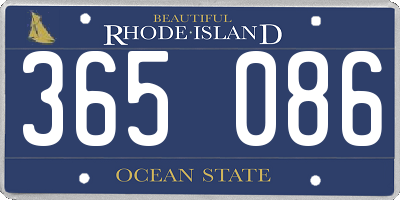 RI license plate 365086