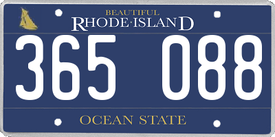 RI license plate 365088