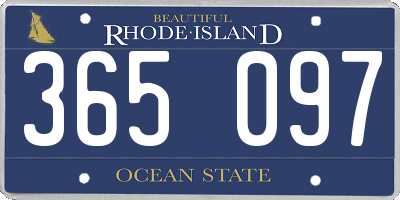 RI license plate 365097
