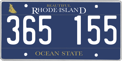 RI license plate 365155
