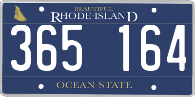 RI license plate 365164