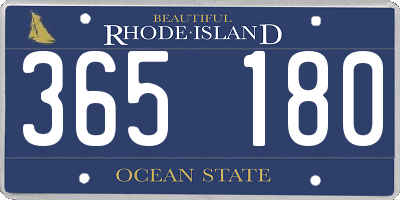 RI license plate 365180