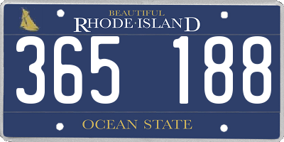 RI license plate 365188