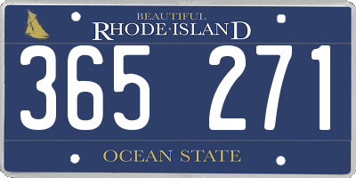 RI license plate 365271