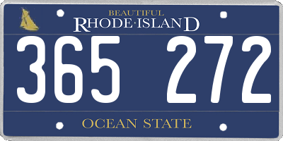 RI license plate 365272