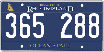 RI license plate 365288