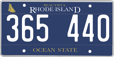 RI license plate 365440