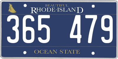 RI license plate 365479