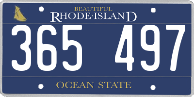 RI license plate 365497