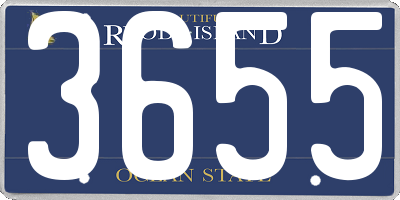 RI license plate 3655