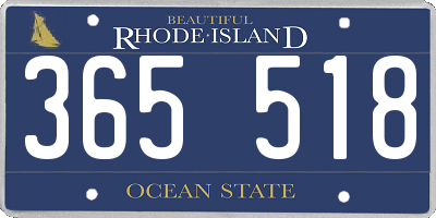 RI license plate 365518