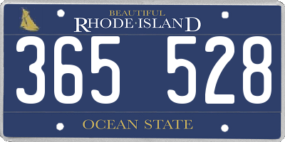 RI license plate 365528