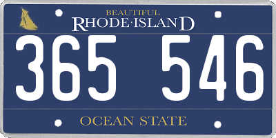 RI license plate 365546