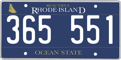 RI license plate 365551