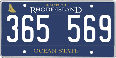 RI license plate 365569