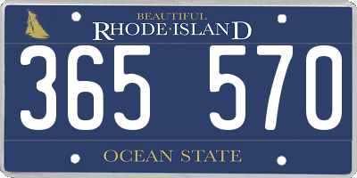 RI license plate 365570
