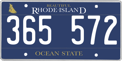 RI license plate 365572