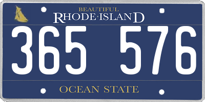 RI license plate 365576