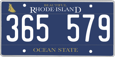 RI license plate 365579