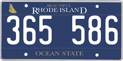 RI license plate 365586