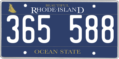 RI license plate 365588