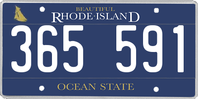 RI license plate 365591