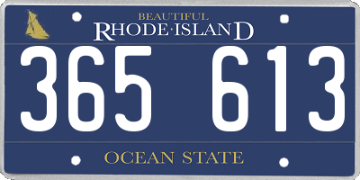 RI license plate 365613