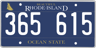 RI license plate 365615