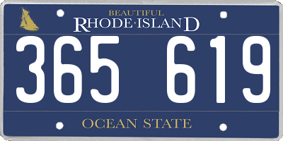 RI license plate 365619