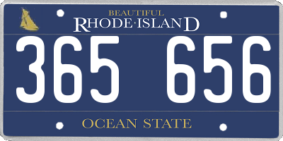 RI license plate 365656