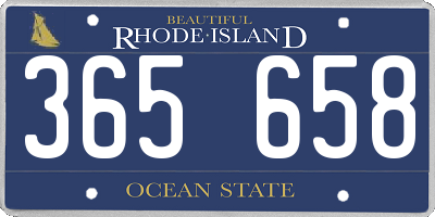 RI license plate 365658