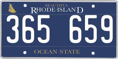 RI license plate 365659