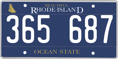 RI license plate 365687