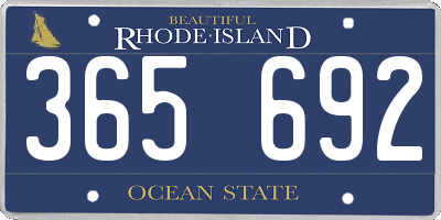 RI license plate 365692