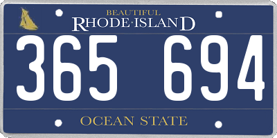 RI license plate 365694