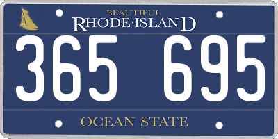 RI license plate 365695