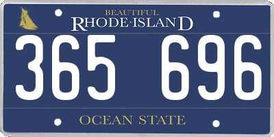 RI license plate 365696