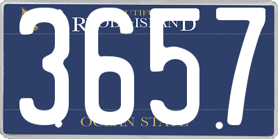 RI license plate 3657