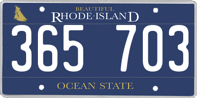 RI license plate 365703