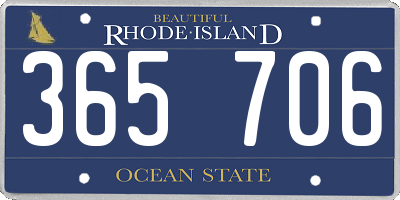 RI license plate 365706