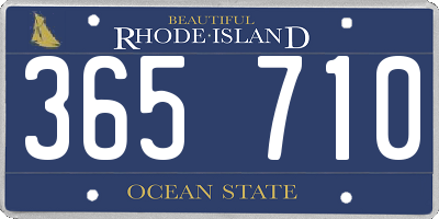 RI license plate 365710